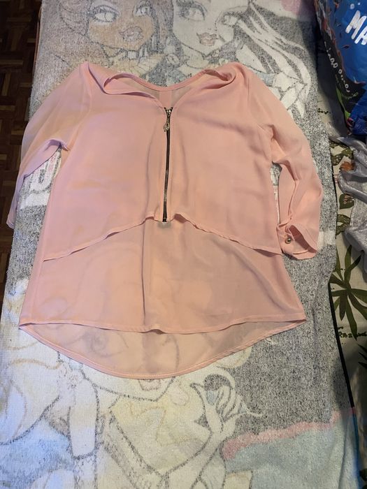 Blusa cor de rosa simples