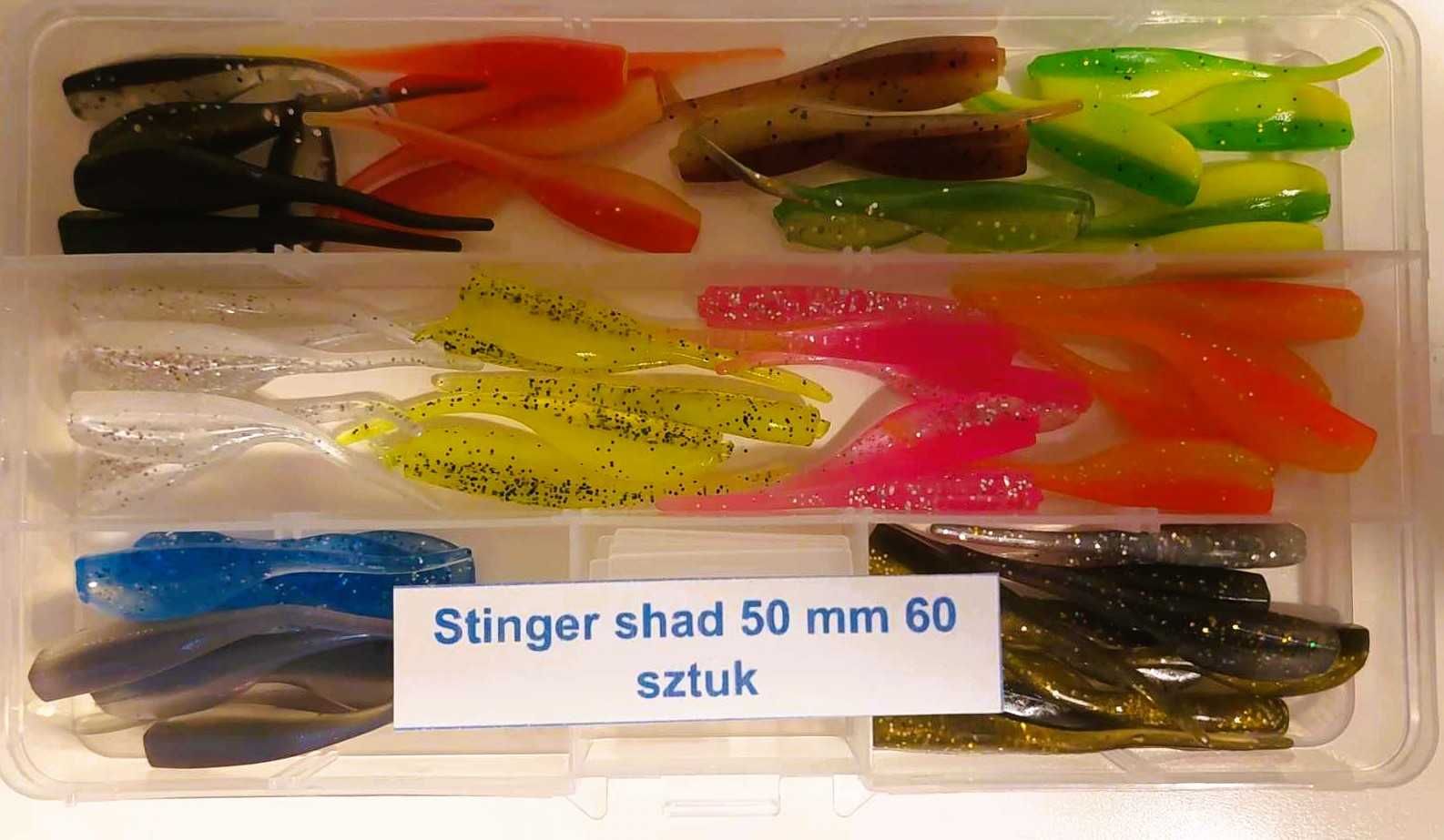 Stinger Shad - kijanka 50 mm 5 cm 60 sztuk zestaw przynęt #kolorki