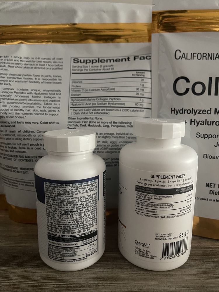 Коллаген морской OstroVit Collagen Marine, Hyaluronic C CollagenUP