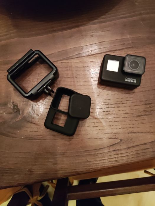 Gopro 7 black, caixa protetora e capa de silicone
