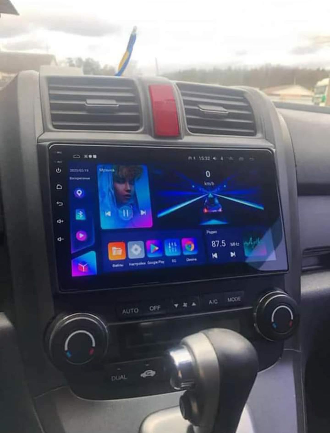 Rádio Android 12 com GPS Honda CR-V 06-11 (Artigo Novo)