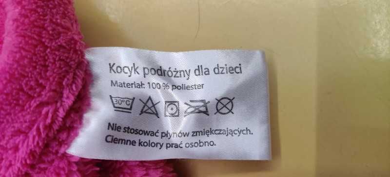 Koc polarowy podróżny poduszka 2w1 księżniczka 90x125