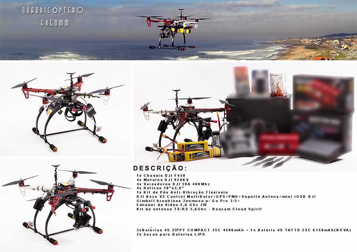 Drone DJI F450 e acessórios - BAIXA de PREÇO
