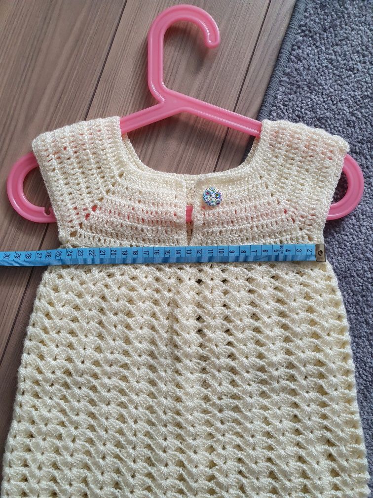 Sukienka żółta, handmade, roz. 74-80