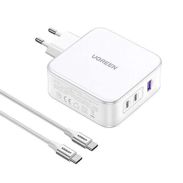 Ładowarka sieciowa GaN Ugreen Nexode CD289 USB-A/2xUSB-C 140W + kabel