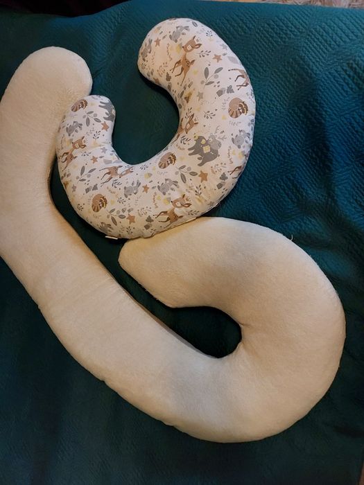 Zestaw rogal do karmienia nowy i poduszka ciążowa Poofi