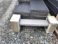Taboret ławka siedzisko pustak beton ogrodzenie płyta tarasowa ogród
