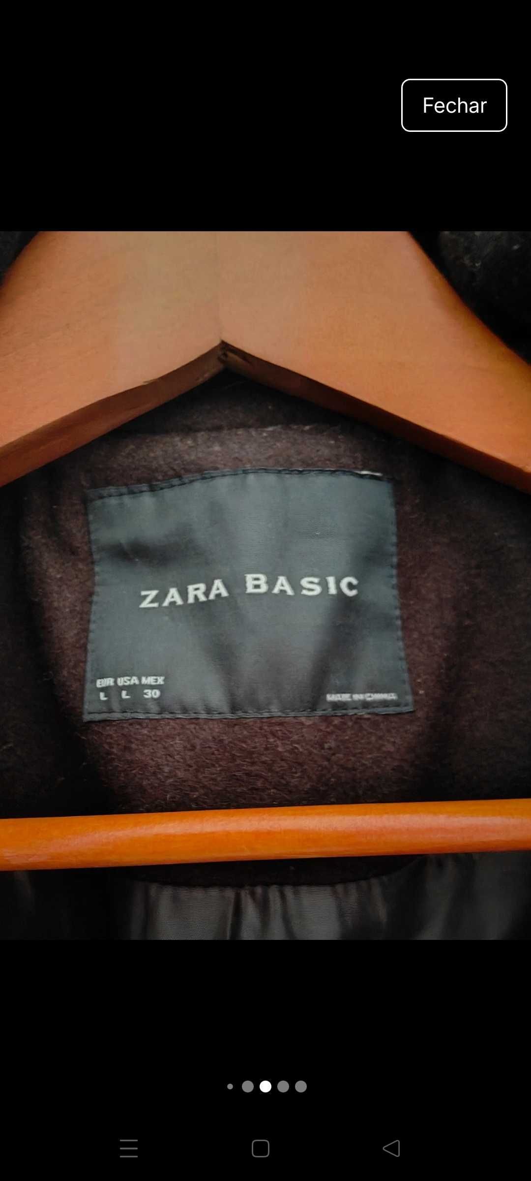 Sobretudo em castanho -  Zara