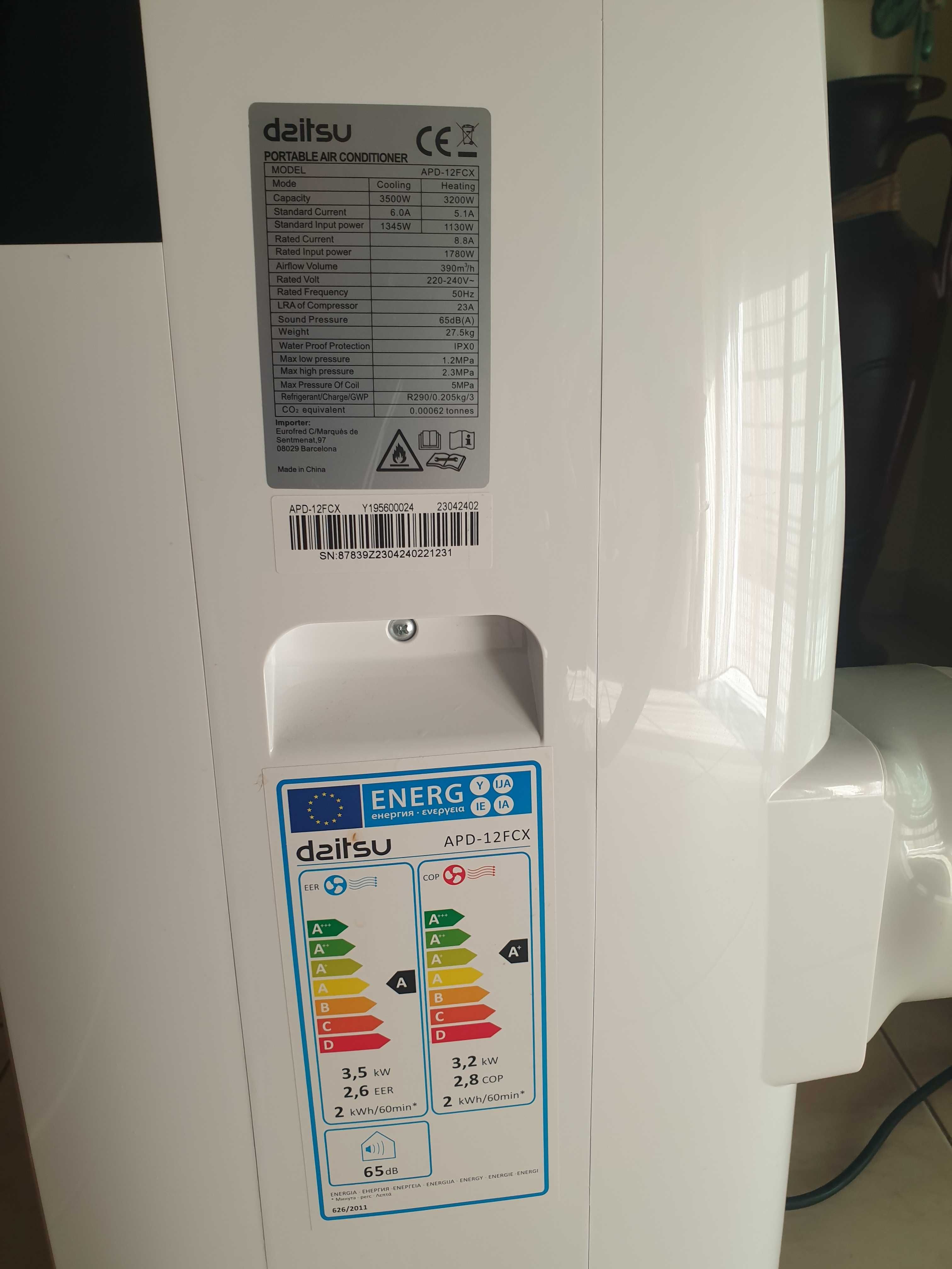 Ar condicionado portátil daitsu 18.000 btu