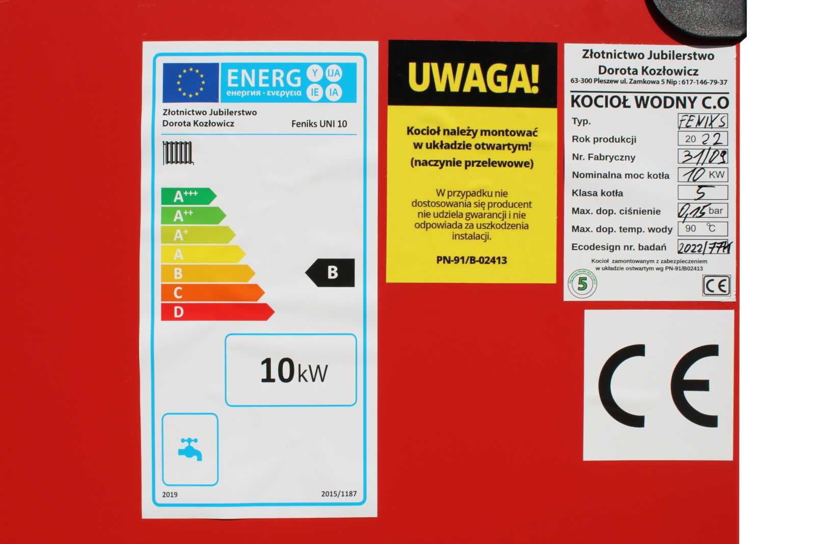 Kotły 10 kW Pleszewskie FENIKS UNI Piece zasypowe węglowe drewno Piec