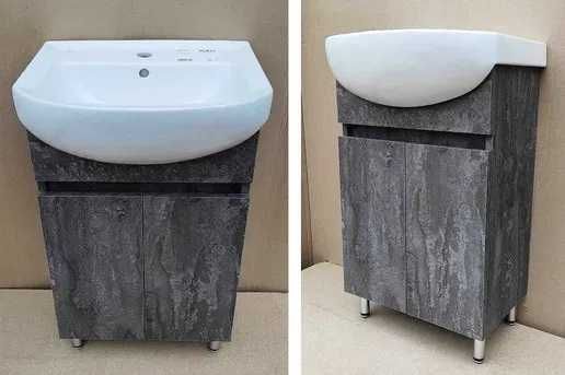 Нова тумба в комплекті з раковиною (умивальником). Кольоровий корпус.