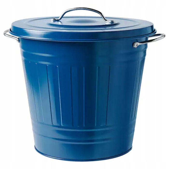 IKEA KNODD kosz z pokrywa 16 L  stal