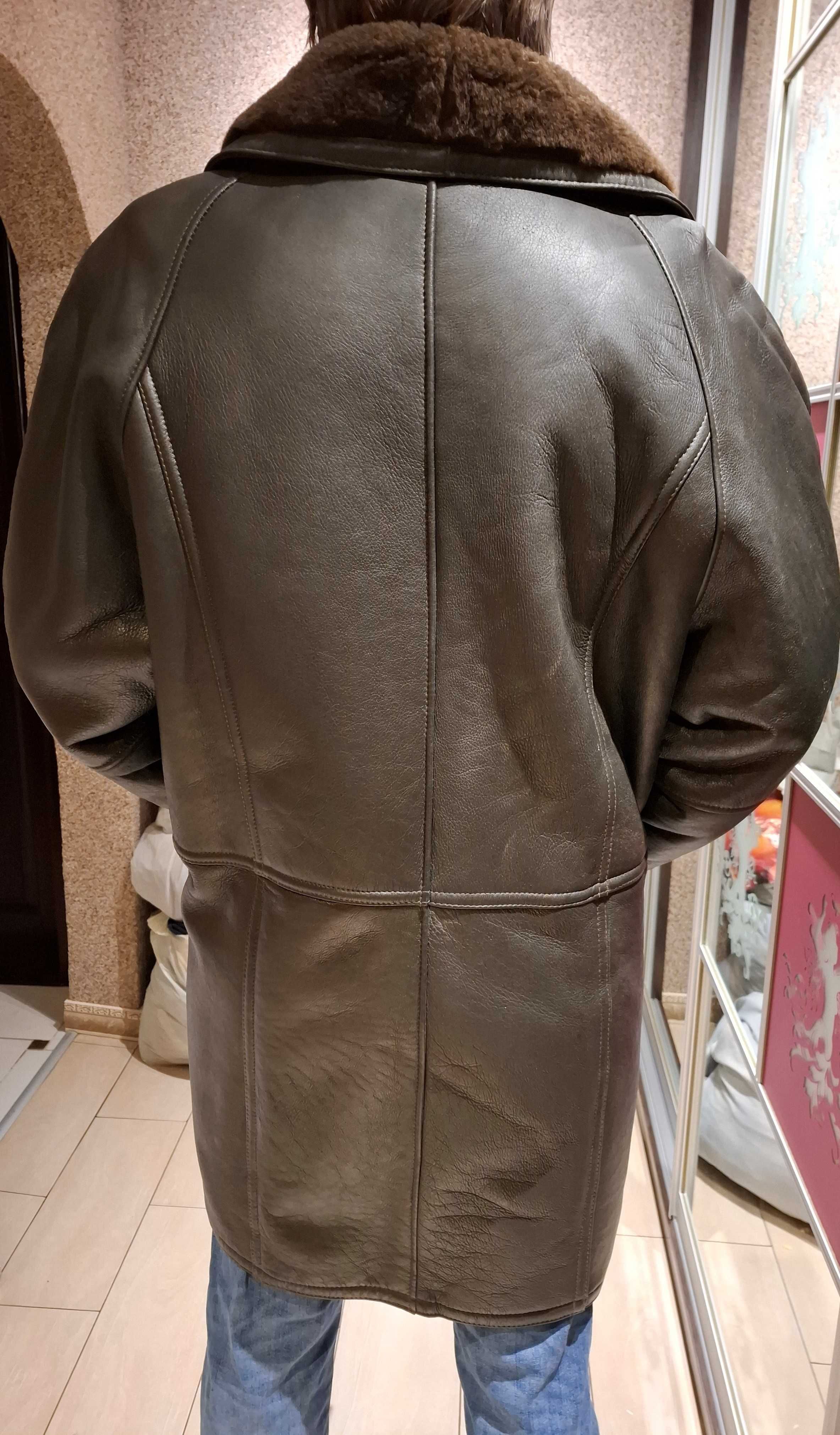 Дубленка мужская SHEARLING натуральная большой размер 54-56 (3XL/4XL)