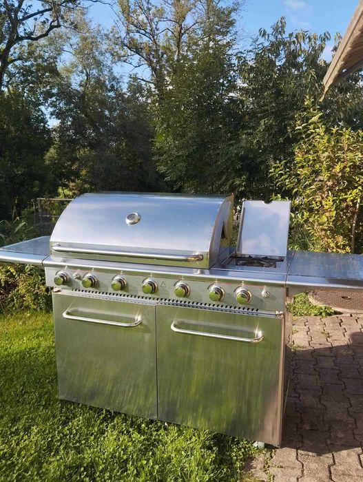 МАКСИМАЛЬНА КОМПЛЕКТАЦІЯ, газовий гриль , нержавіюча сталь,