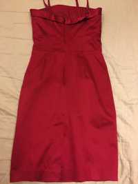 Sukienka karnawałowa czerwona malina błyszcząca r. 36