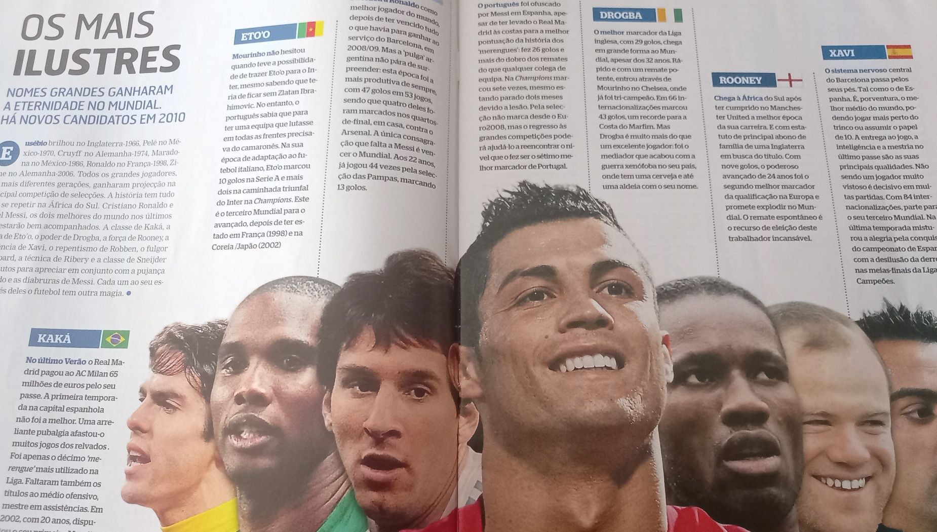 guia do mundial 2010 com Cristiano Ronaldo