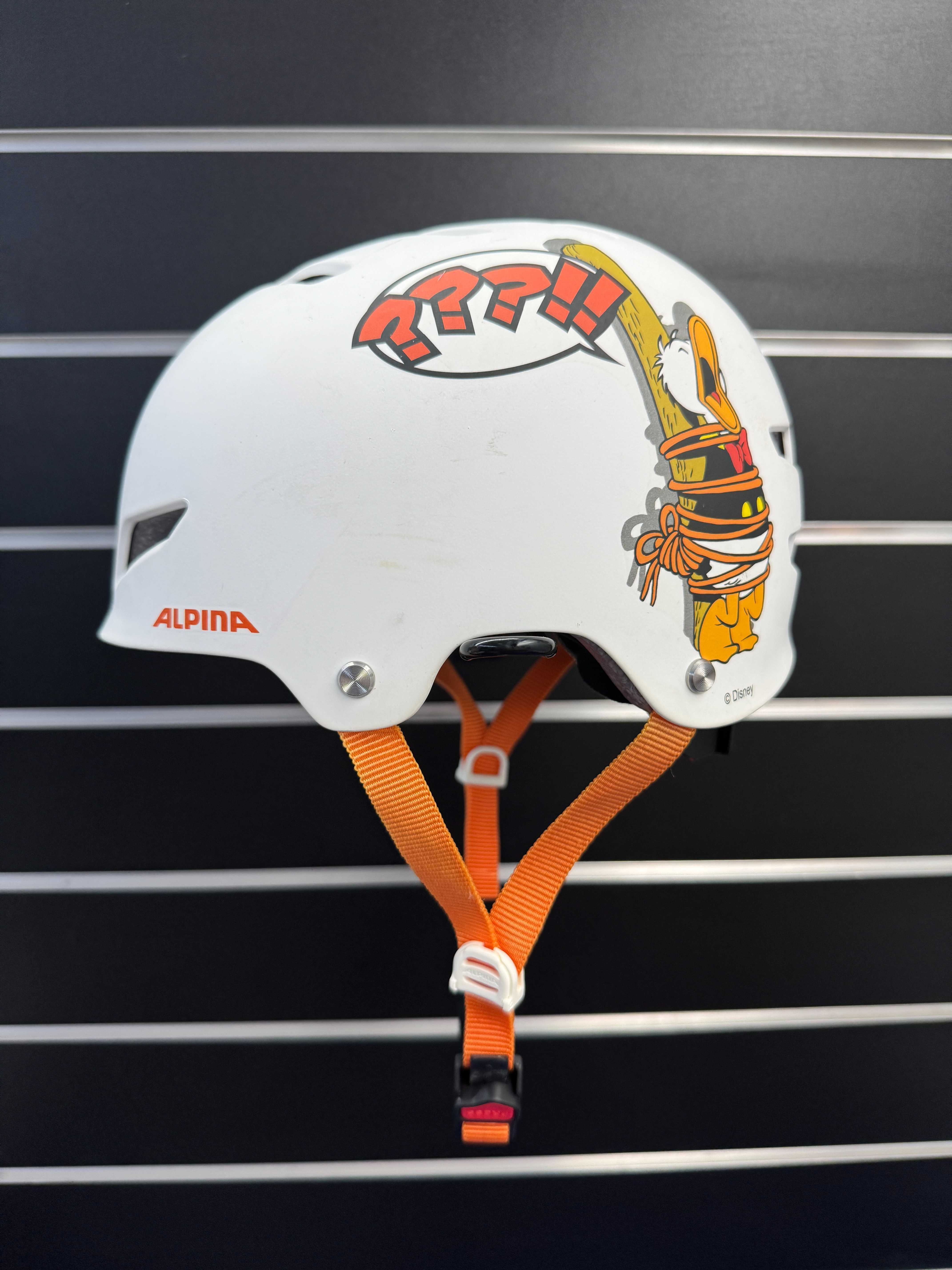 Alpine Park jr. Disney Kaczor Donald biały kask rowerowy dziecięcy