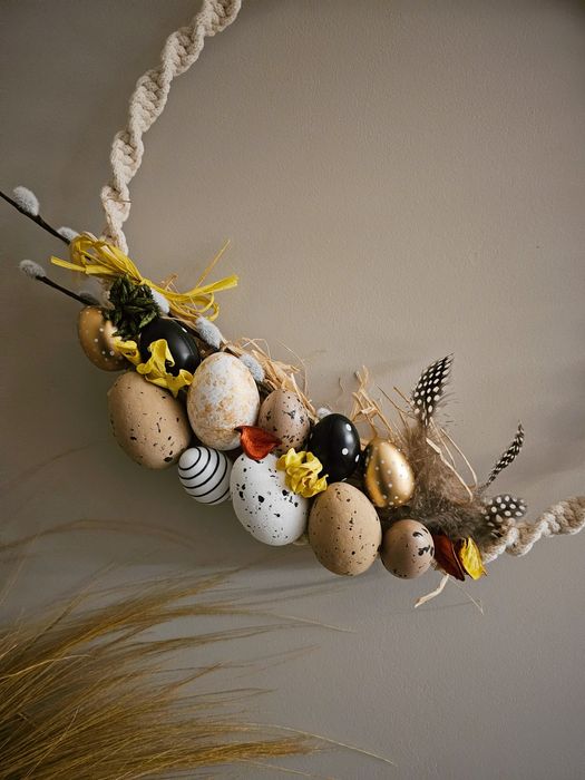 Makrama na kole Wielkanoc