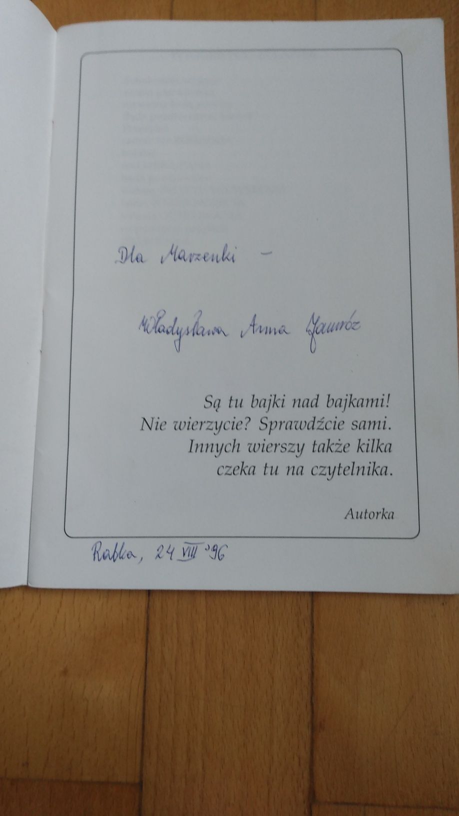 Bajki Nad Bajkami oraz inne wiersze 1996 Władysława Anna Jamróz