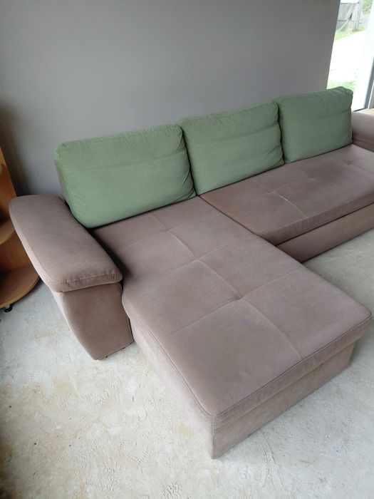 Kanapa narożna, narożnik z poduszkami, transport