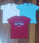 Conjunto de 2 polos e 1 t-shirt para criança - 5/6 anos