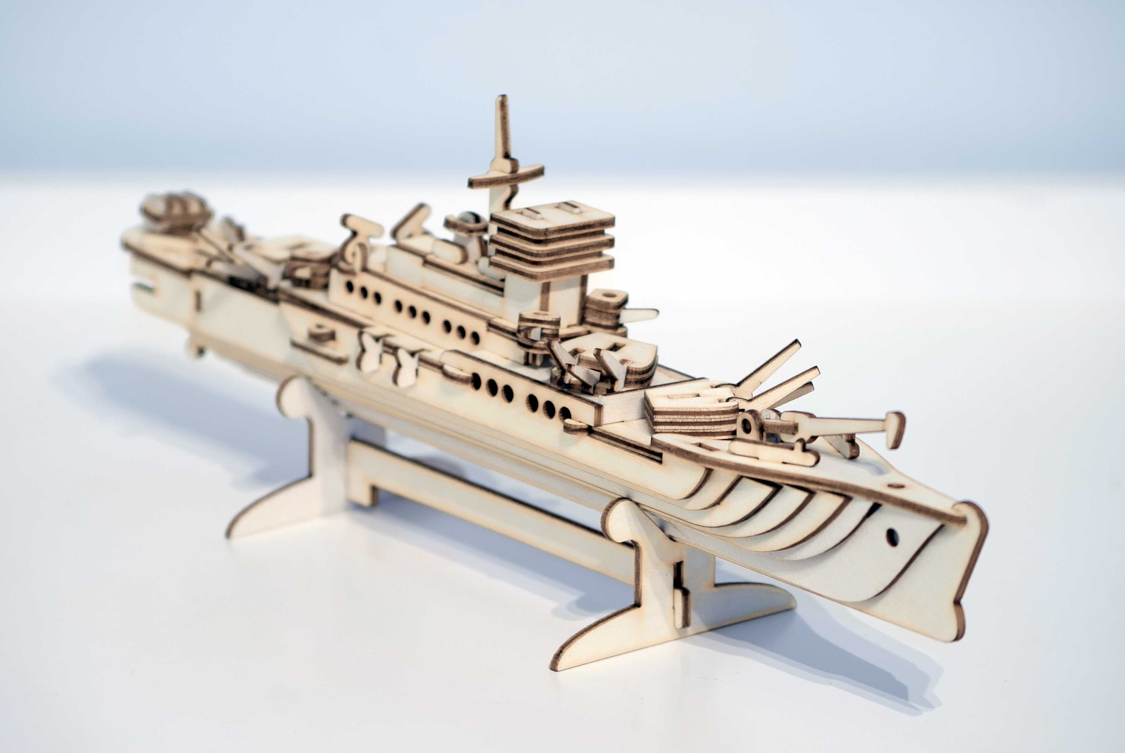 Statek drewniane puzzle 3D skladanka