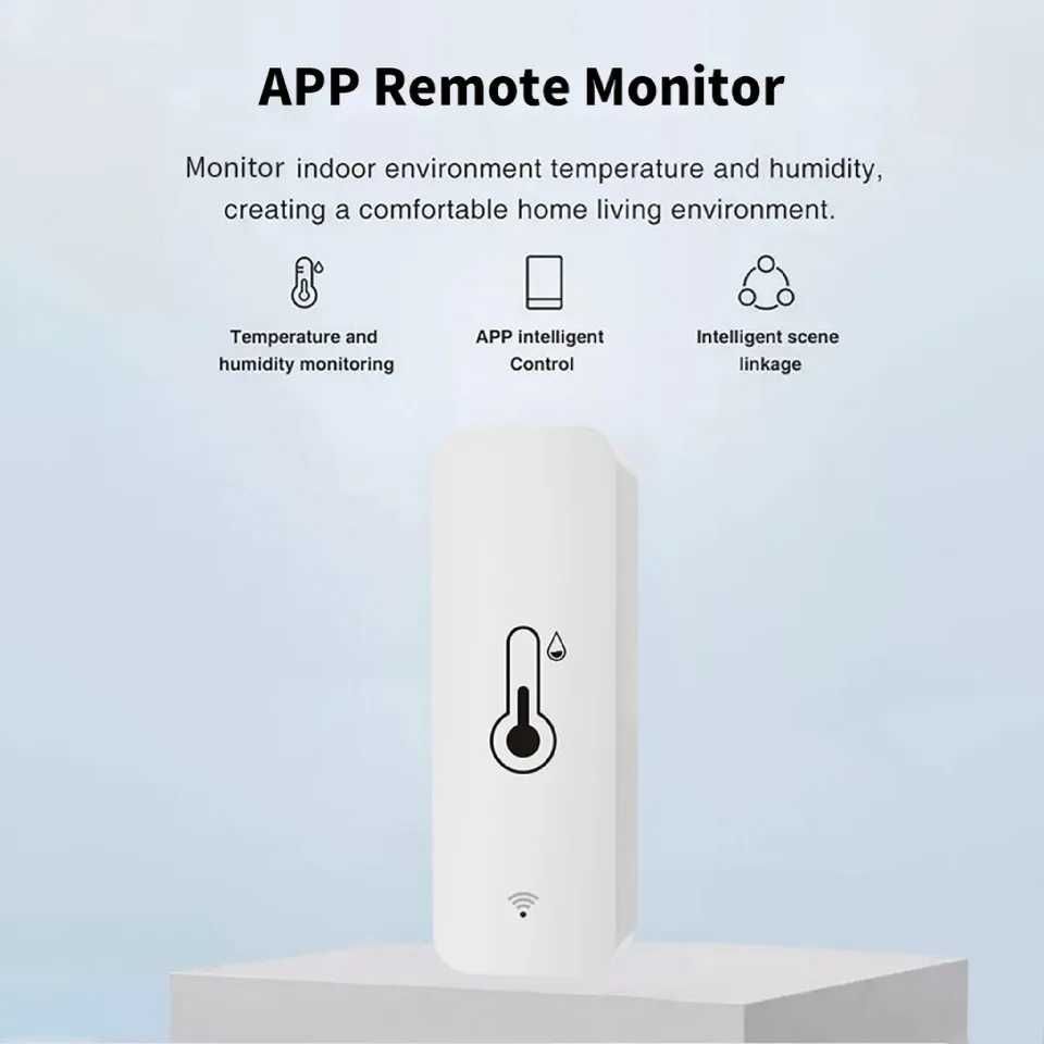 Датчик температур и влажности воздуха программируемый tuya smart wi-fi