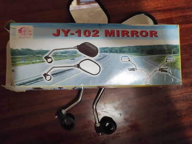 Велосипедне дзеркало з катафотом JY-102, комплект 2штуки
