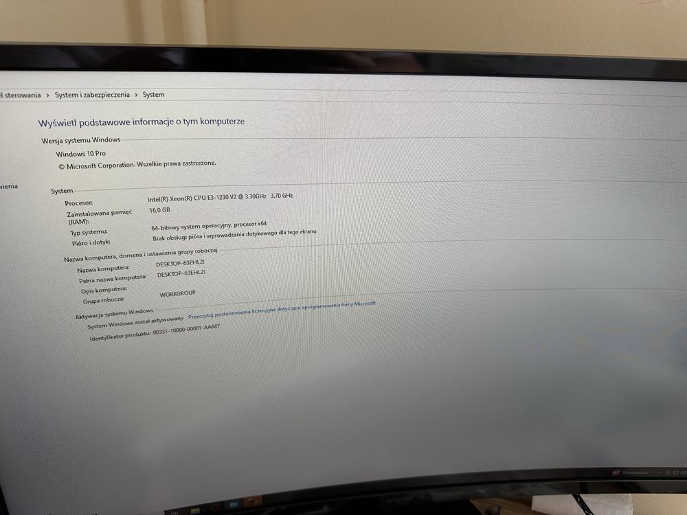 KOMPUTER GAMINGOWY I7 GTX 1650 4gb GDDR6 16gb ram ssd win10