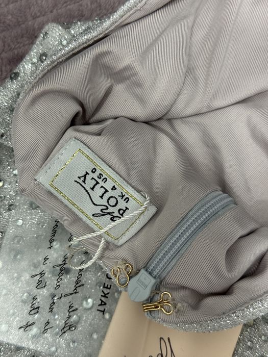 Сухня срібна стрази платье серебро xxs oh polly