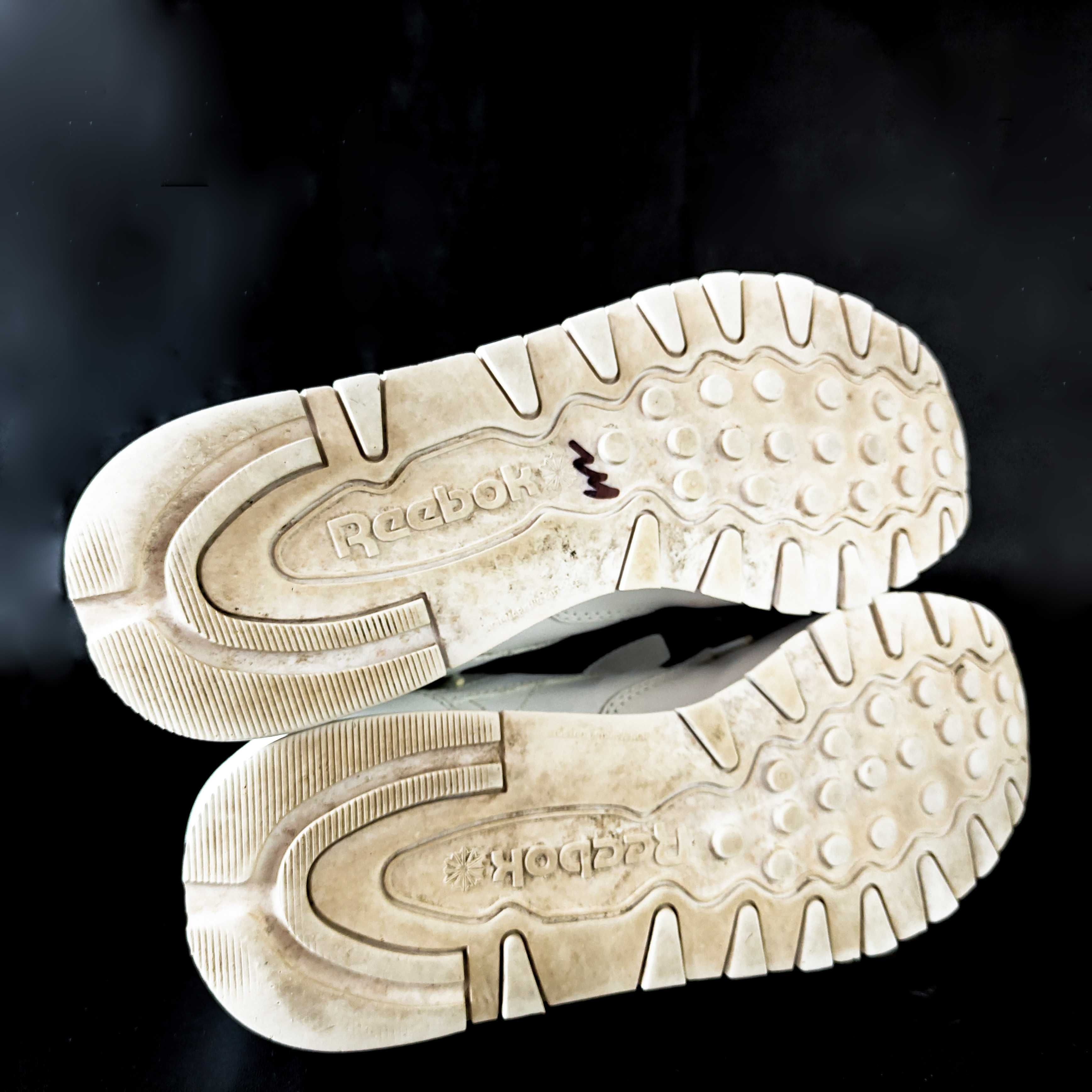 Белые кроссовки reebok. классика. оригинал, натуральная кожа