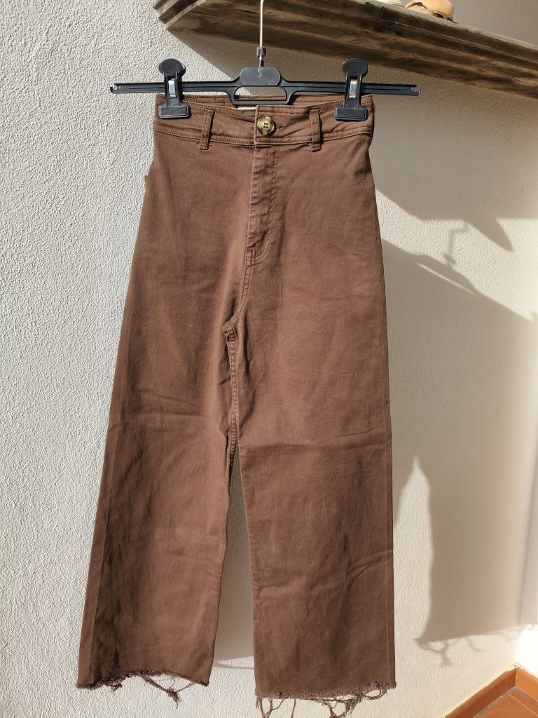 Calças wide leg da Stradivarius