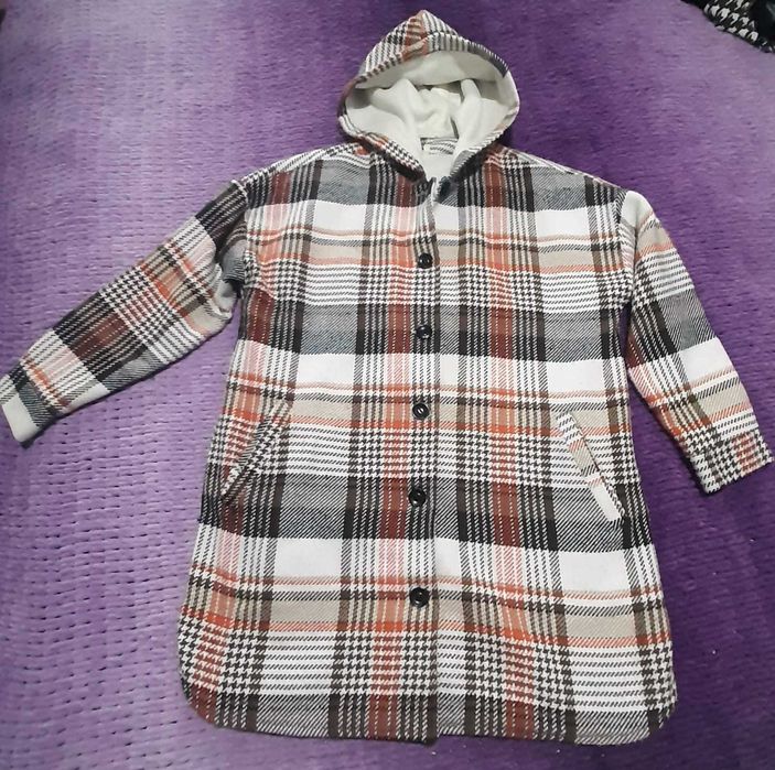 Пальто/рубашка/з капюшоном + шапка + перчатки