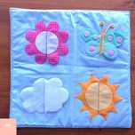 Puzzle educacional feito em feltro