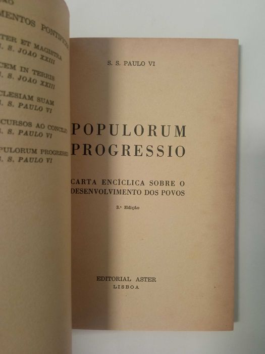 Populorum Progresso, de S. S. Paulo VI