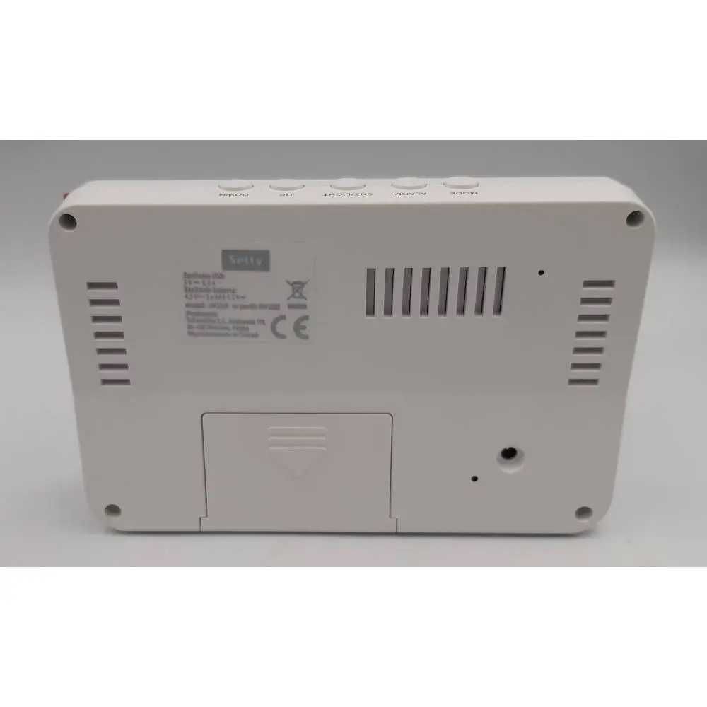 Setty Cyfrowy budzik LED Zegar, Termometr, Kalendarz Biały LW2220
