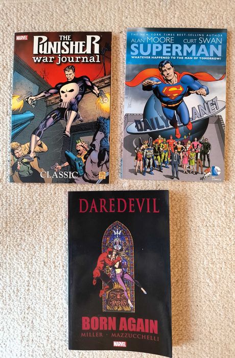 Zestaw komiksów Daredevil Superman Punisher