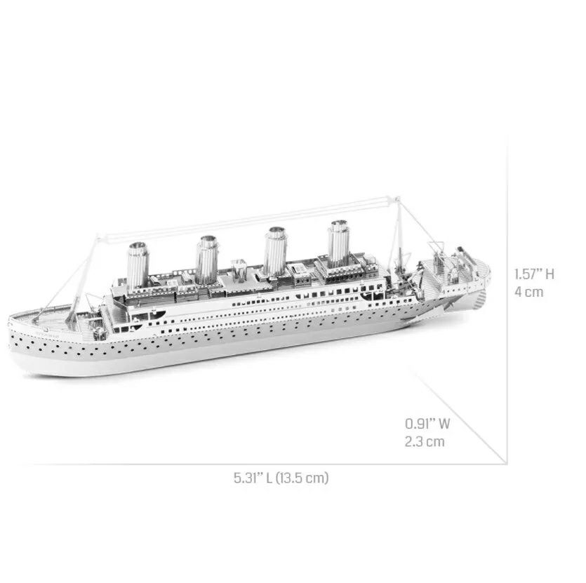 Металлический конструктор Титаник 3д метал пазлы 3D корабль