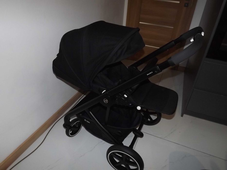 Cybex balios s lux 3w1 deep black +Baza fotelik cybex Sliczny