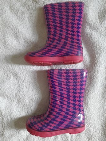 Гумові чоботи рожево-сині для дівчинки  Demar