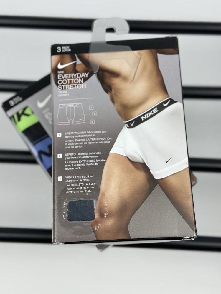 Боксери чоловічі Nike Trunk 3Pk Multi  Оригінал труси 0000KE1008