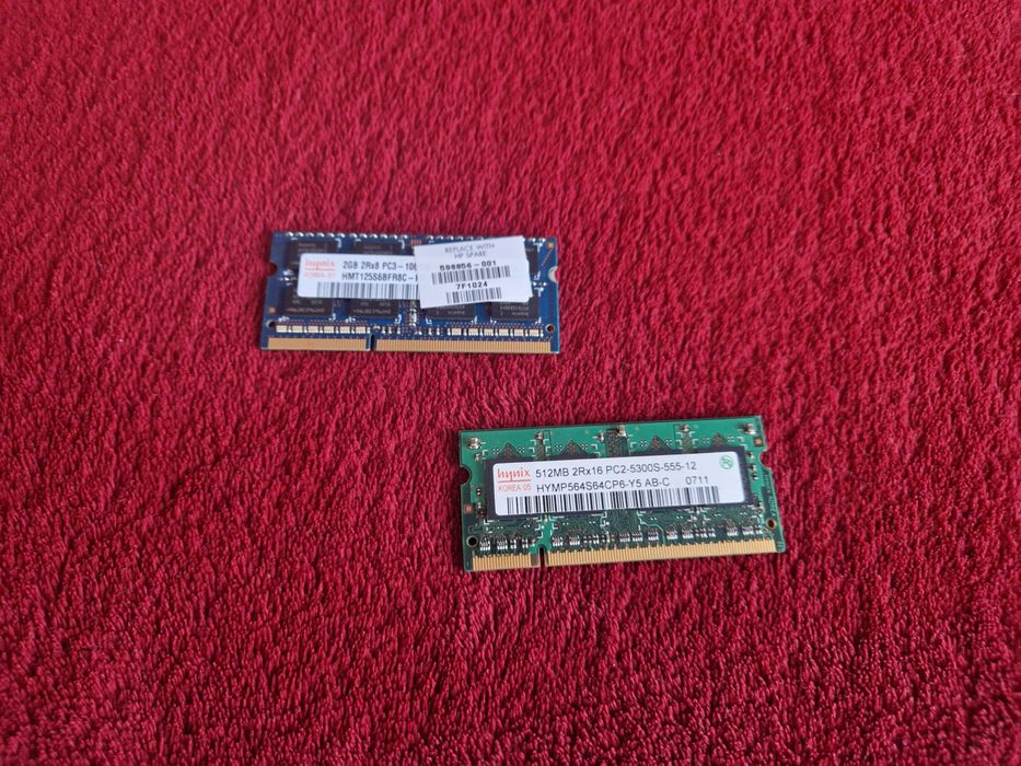 Pamięć RAM Hynix do laptopa 512MB PC2 i 2GB PC3 Certyfikowane przez HP