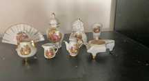 Conjunto porcelana ouro de lei