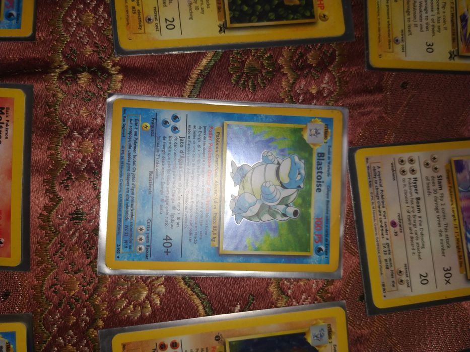 Pokémon TCG Base edition de 1995 (Blastoise PT e algumas mais PT/EN)