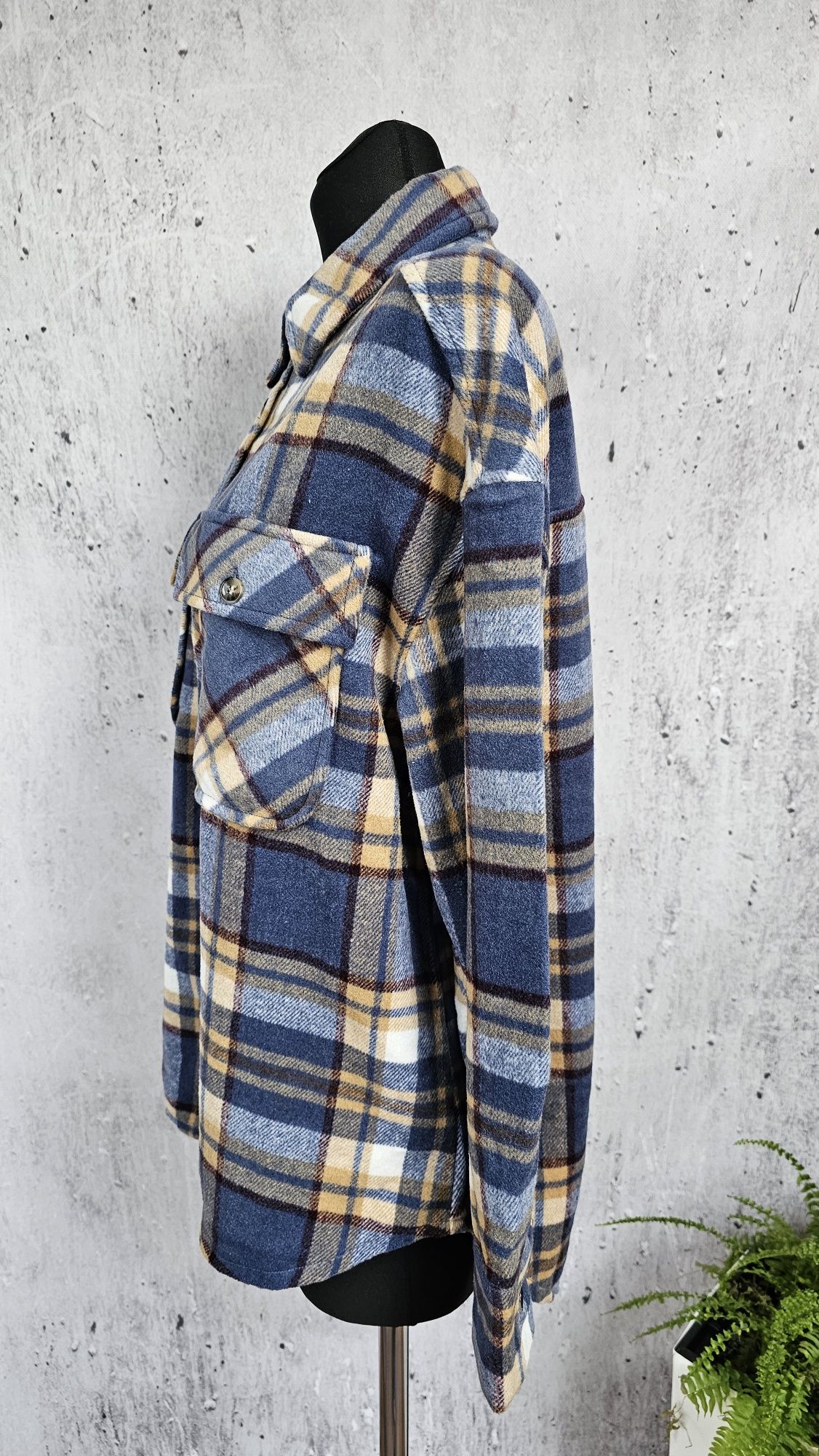 Koszula damska w kratę flanelowa r 38/40