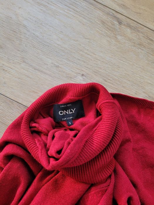 Golf damski czerwony bordowy Only S