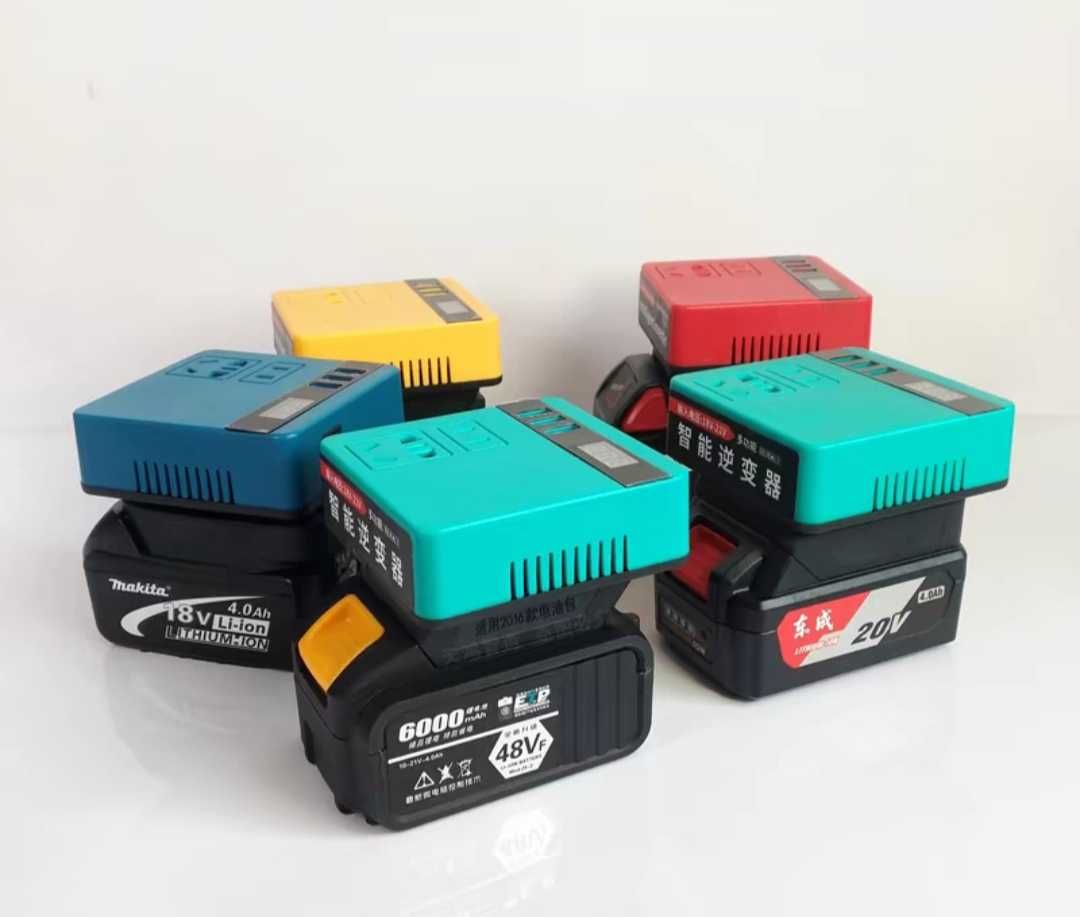 Инвертор для батареи DeWalt - 21V в 220V - 2 USB