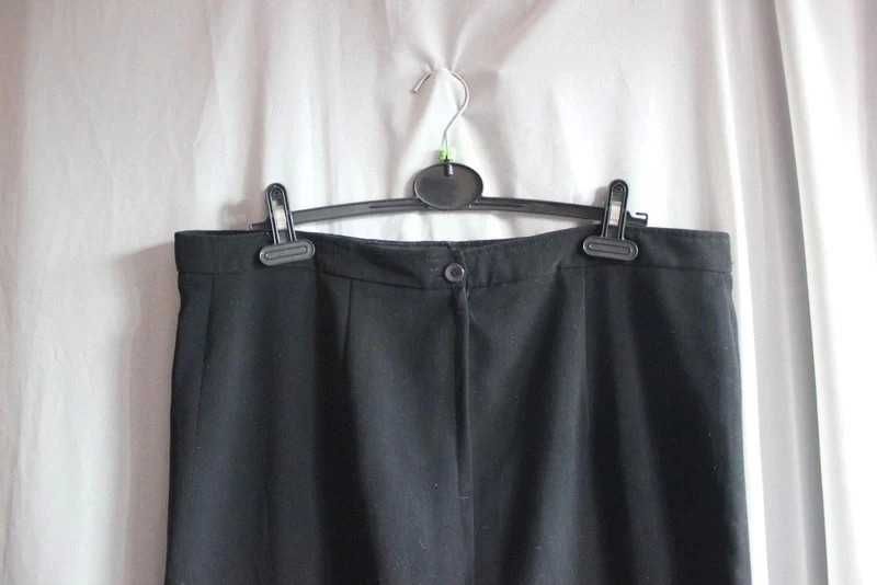 Czarna długa gruba spódnica na zimę vintage retro plus size