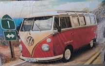 Obraz bus samochód ogórek volkswagen