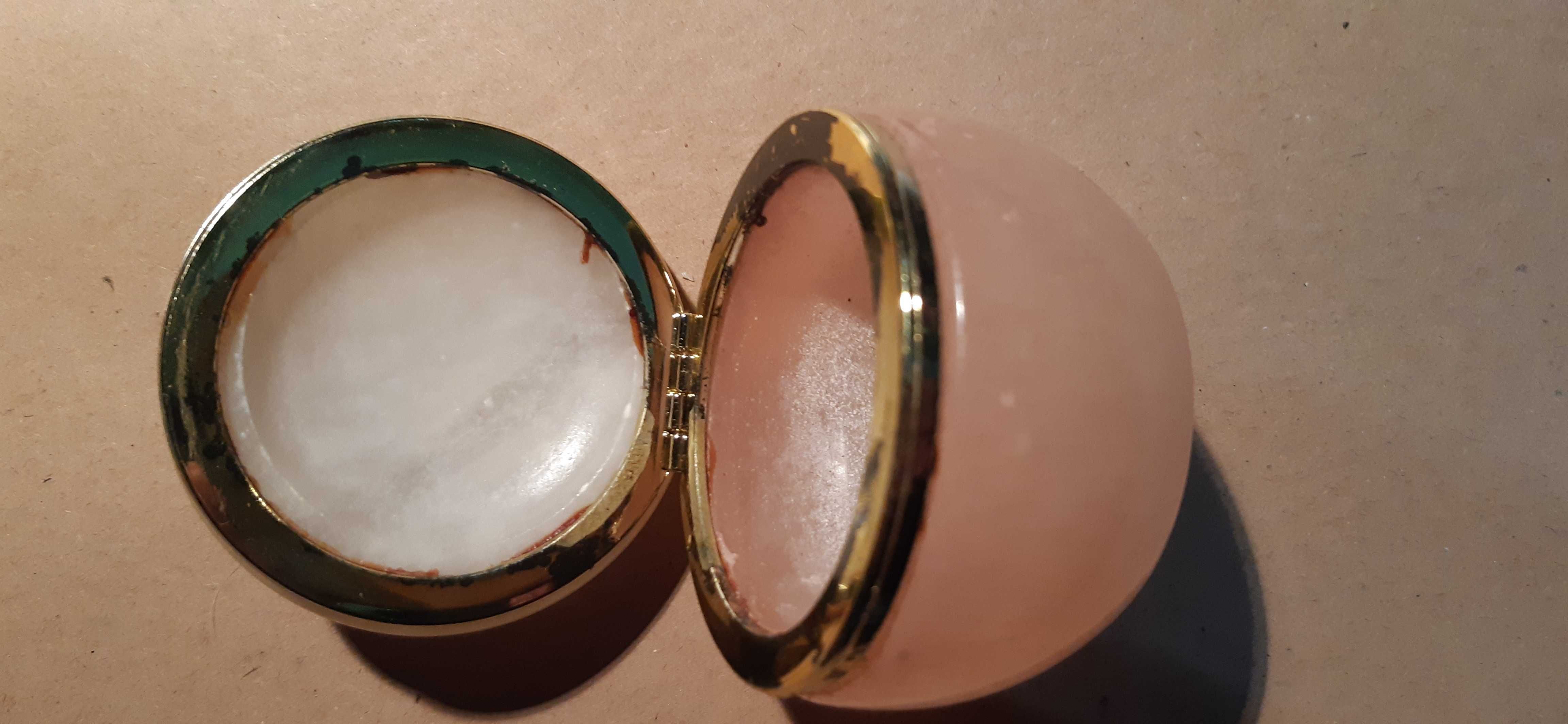 stara szkatułka na biżuterię alabaster, vintage